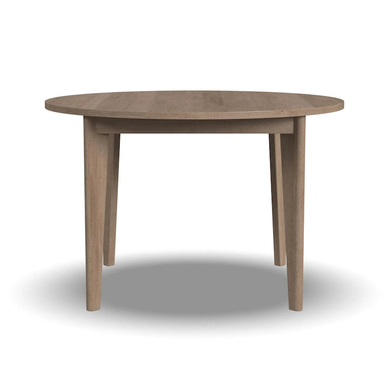 Table à manger ronde en bois marron de style bohème-chic Mid-Century pour 4 personnes