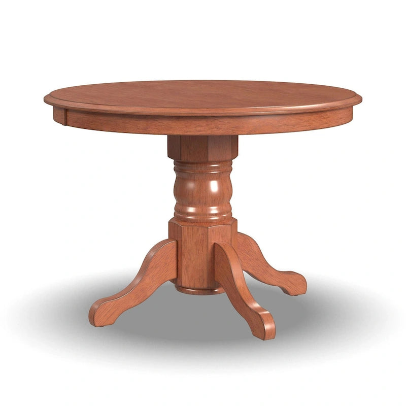 Table à manger ronde sur pied Cottage Oak pour petites salles à manger