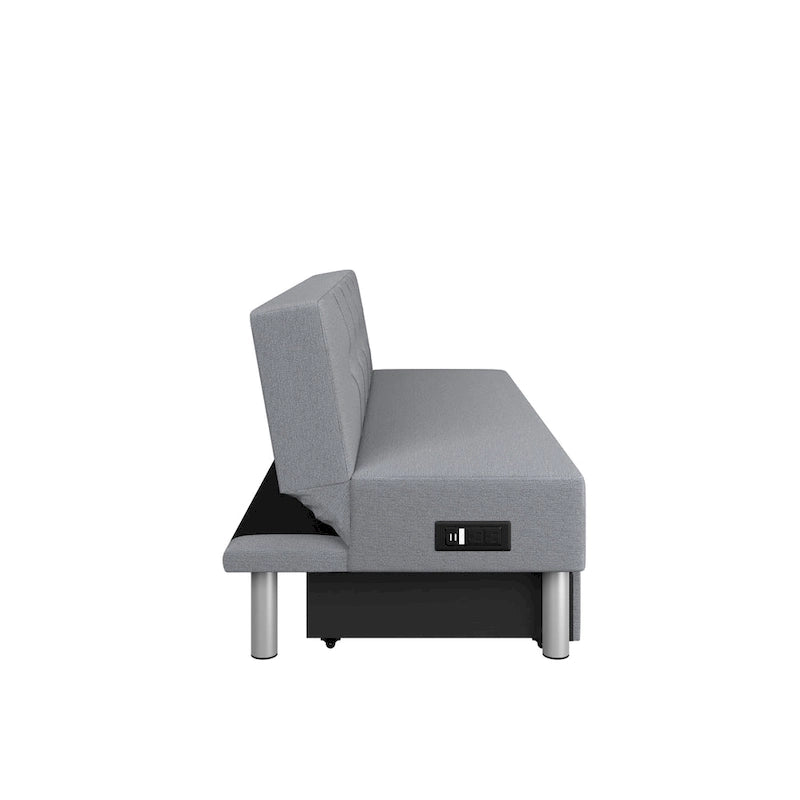 Dream Convertible Sleeper Sofa with Storage Drawers and USB Charging Ports