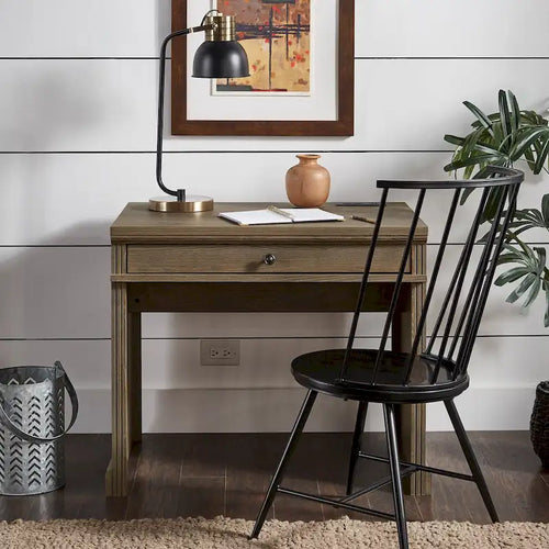 Bureau de 35 po avec chargeur USB et bibliothèque ajustable